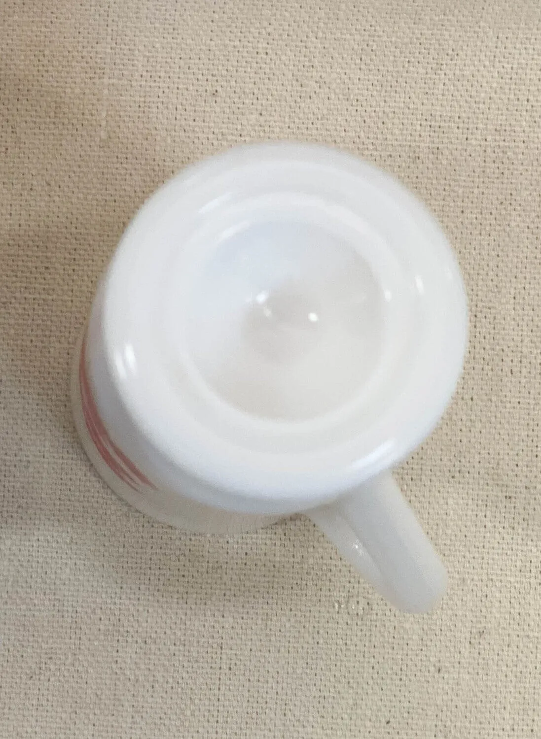 Avon Milk Glass Demitasse Red Toile Mug - Set of 2
