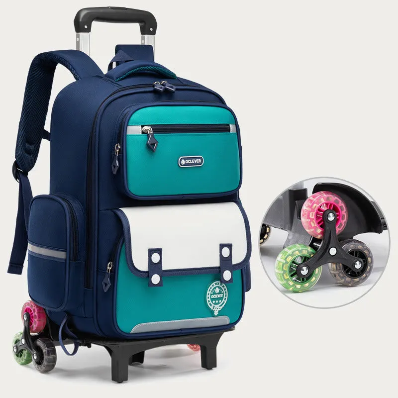 Backpack For Kids Spine Protection Breathable Large Rolling Schoolbag