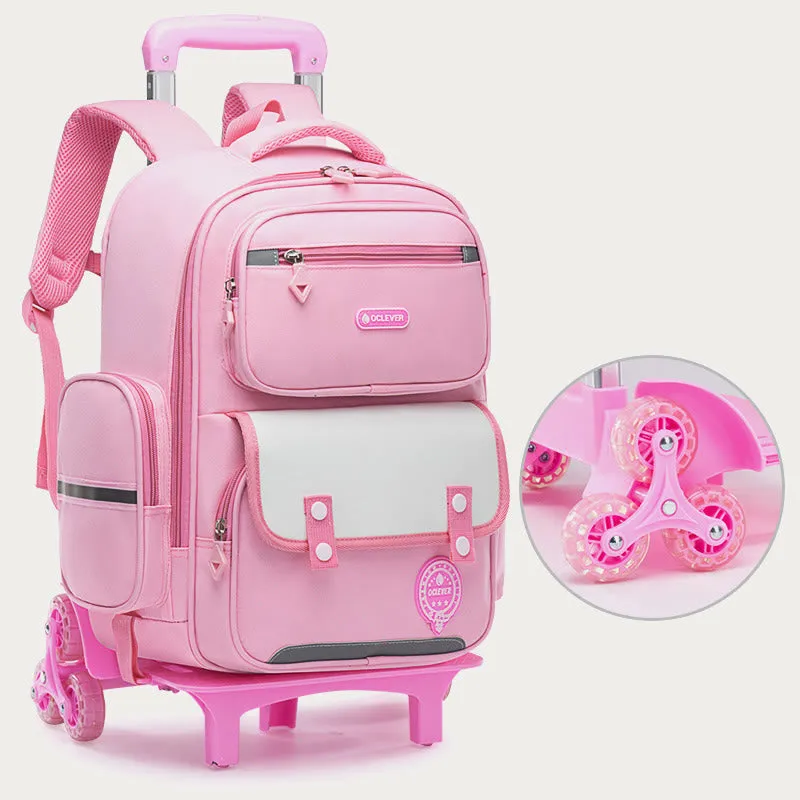 Backpack For Kids Spine Protection Breathable Large Rolling Schoolbag