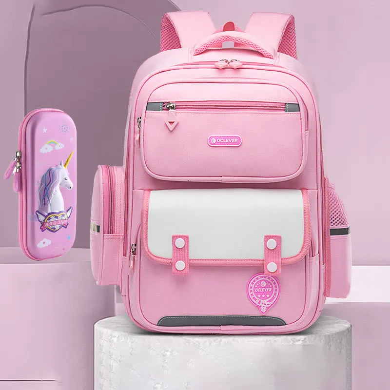 Backpack For Kids Spine Protection Breathable Large Rolling Schoolbag