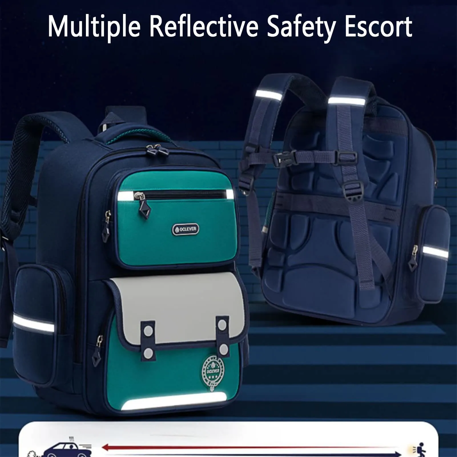 Backpack For Kids Spine Protection Breathable Large Rolling Schoolbag