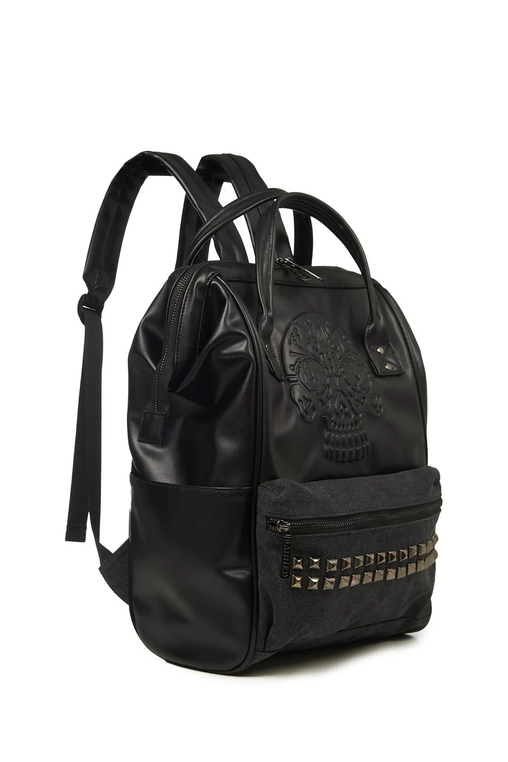 Banned Apparel - Androginy Sugar Skull Studded Backpack