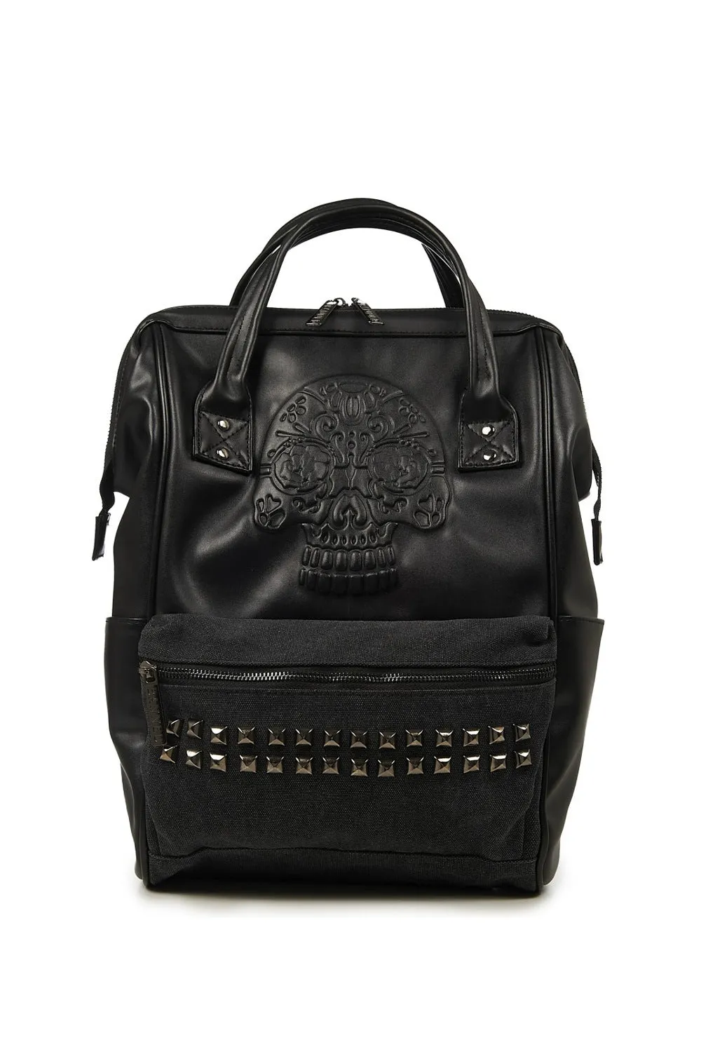 Banned Apparel - Androginy Sugar Skull Studded Backpack