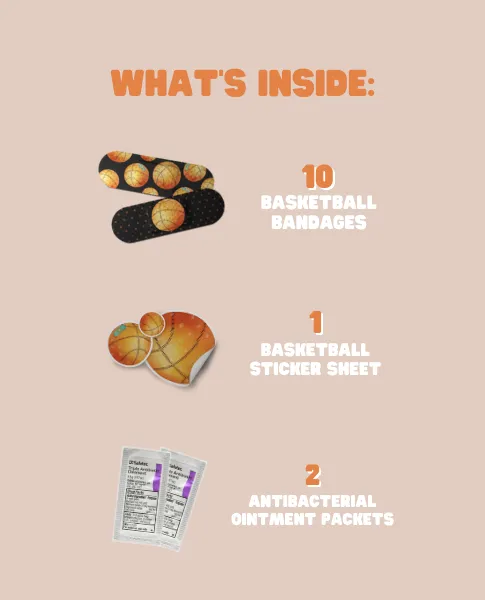 Basketball Keychain - Sports Keychain & First-Aid Kit | BOO BOO BALL™