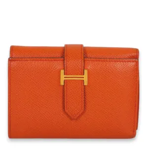 Bearn Combine Terre battue Wallet in Epsom, Gold hardware