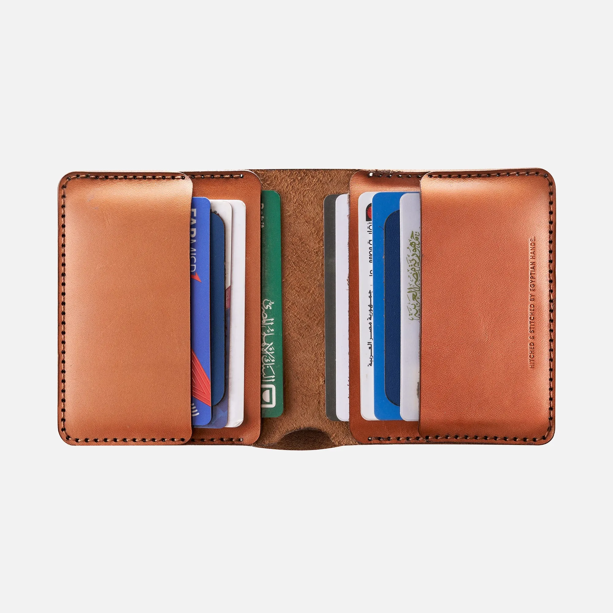 Bifold Wallet (Upgraded) - Handmade Natural Genuine Leather - Havan/Navy