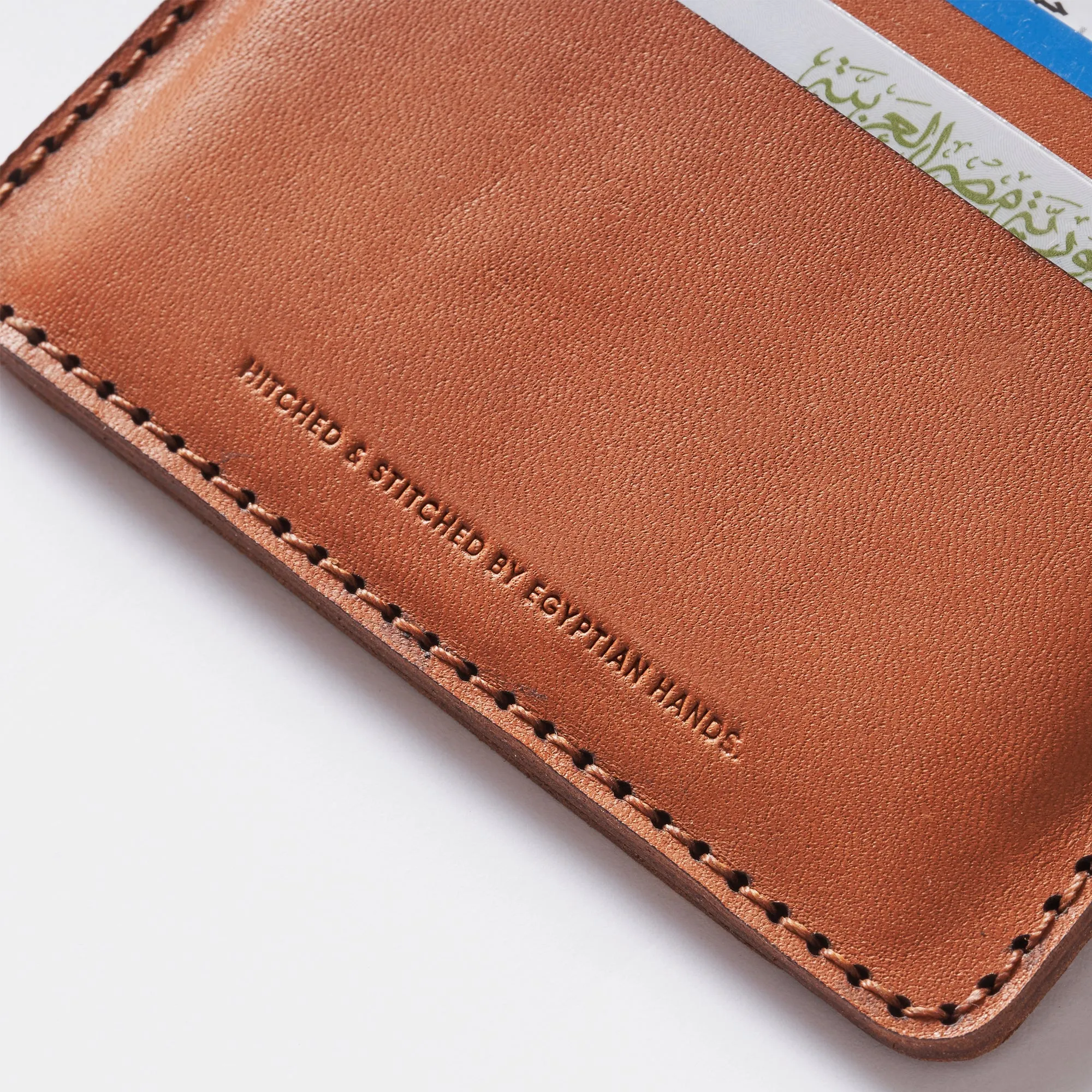 Bifold Wallet (Upgraded) - Handmade Natural Genuine Leather - Havan/Navy