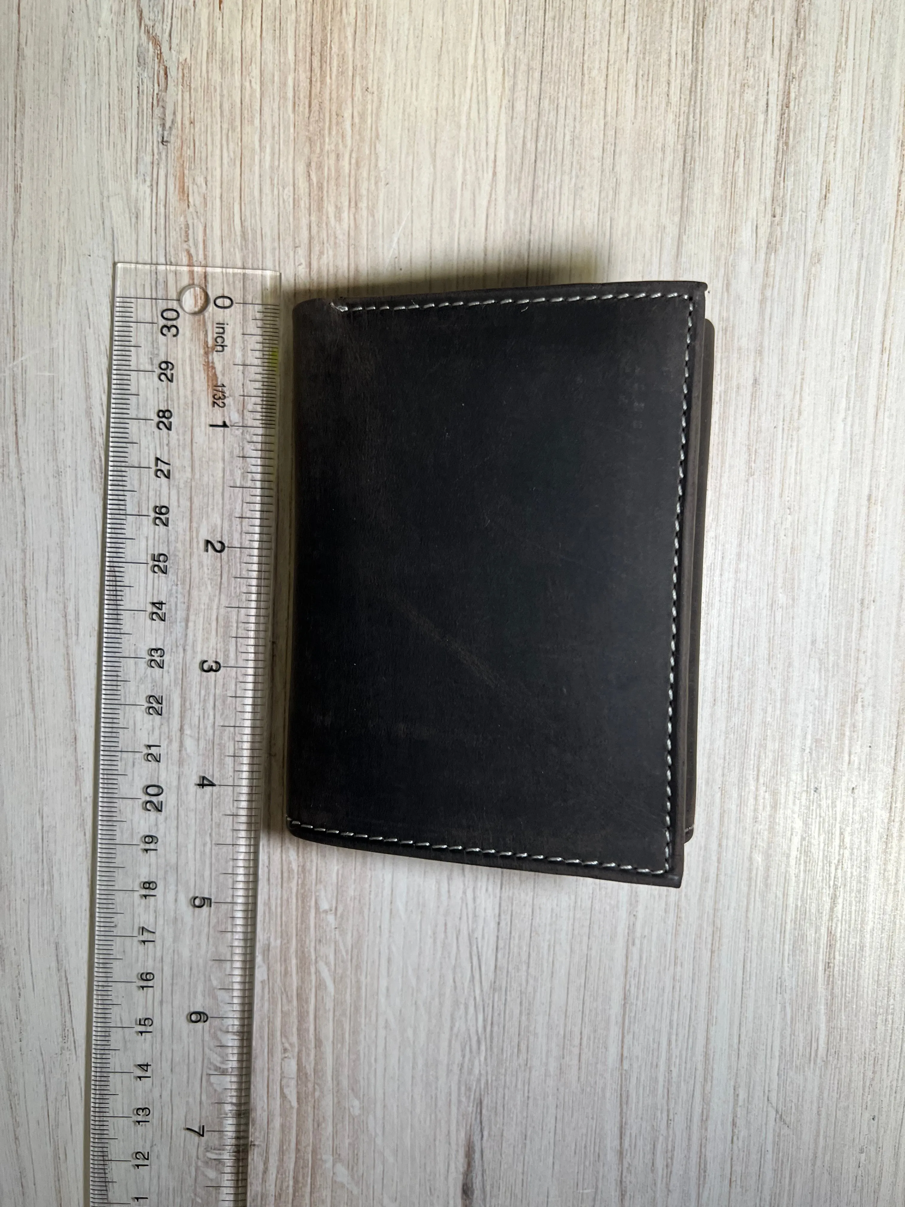 Black or Brown Leather Trifold Wallet 54359