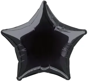 Black Star Foil Balloon - 50cm