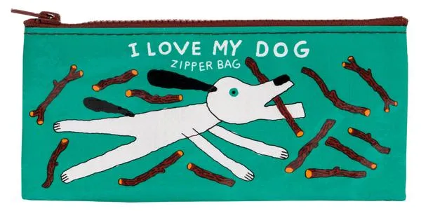 Blue Q Pencil Case I Love My Dog