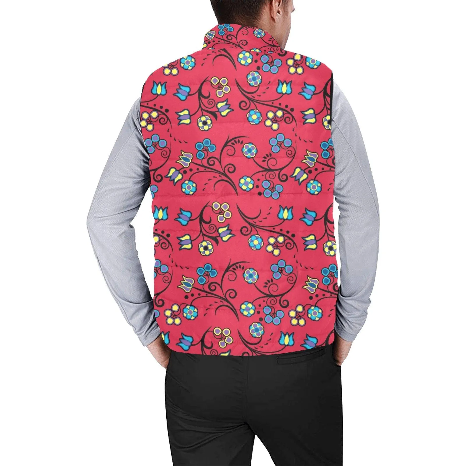 Blue Trio Cardinal Men's Padded Vest Jacket