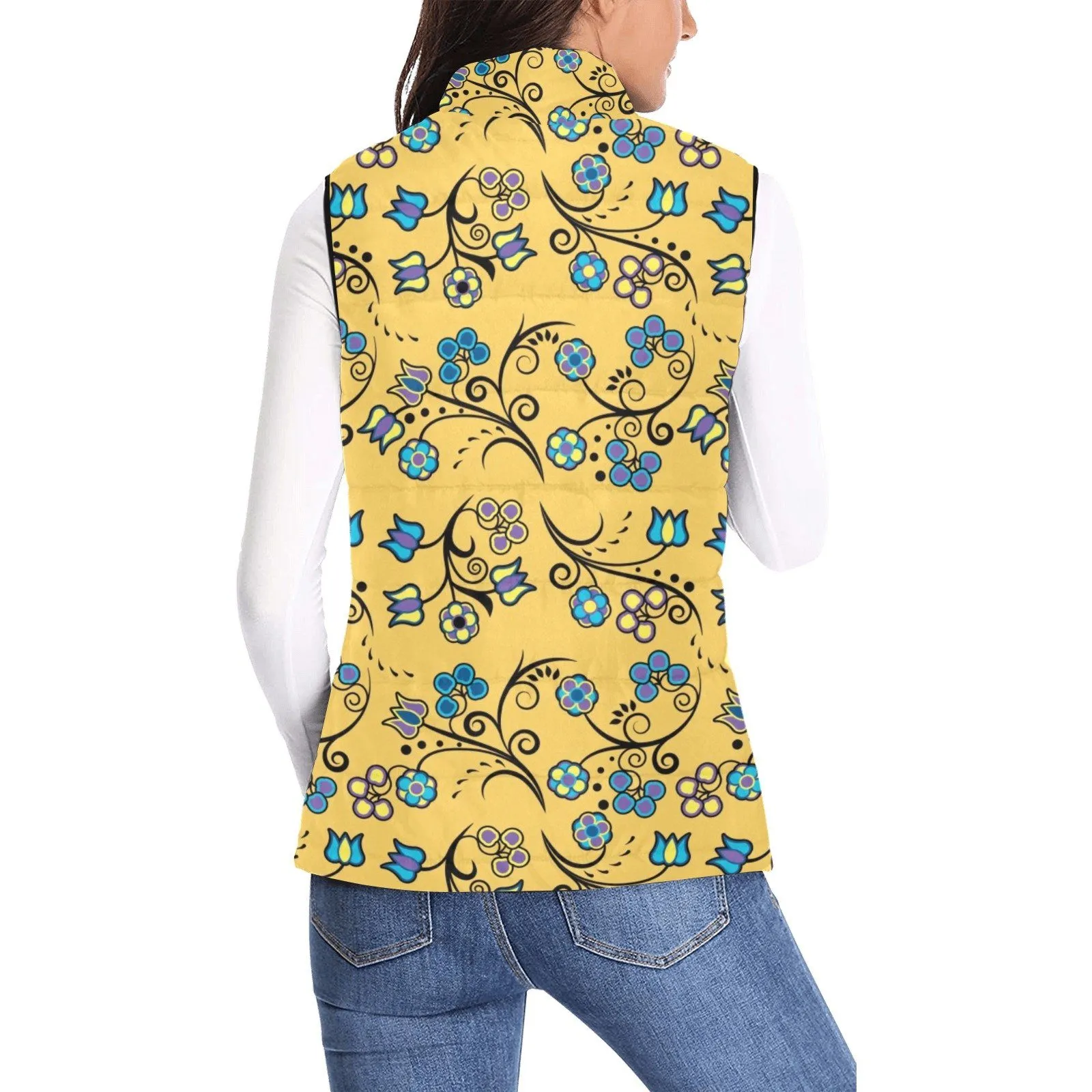 Blue Trio Tuscan Women's Padded Vest Jacket