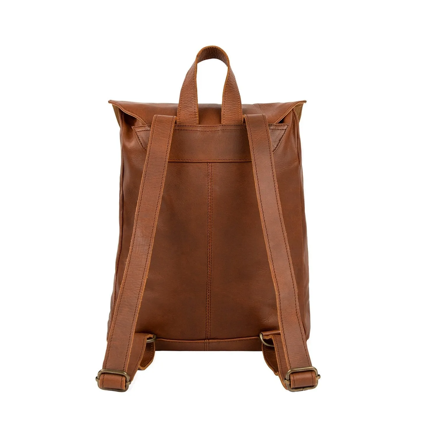 Branded Leather Backpack
