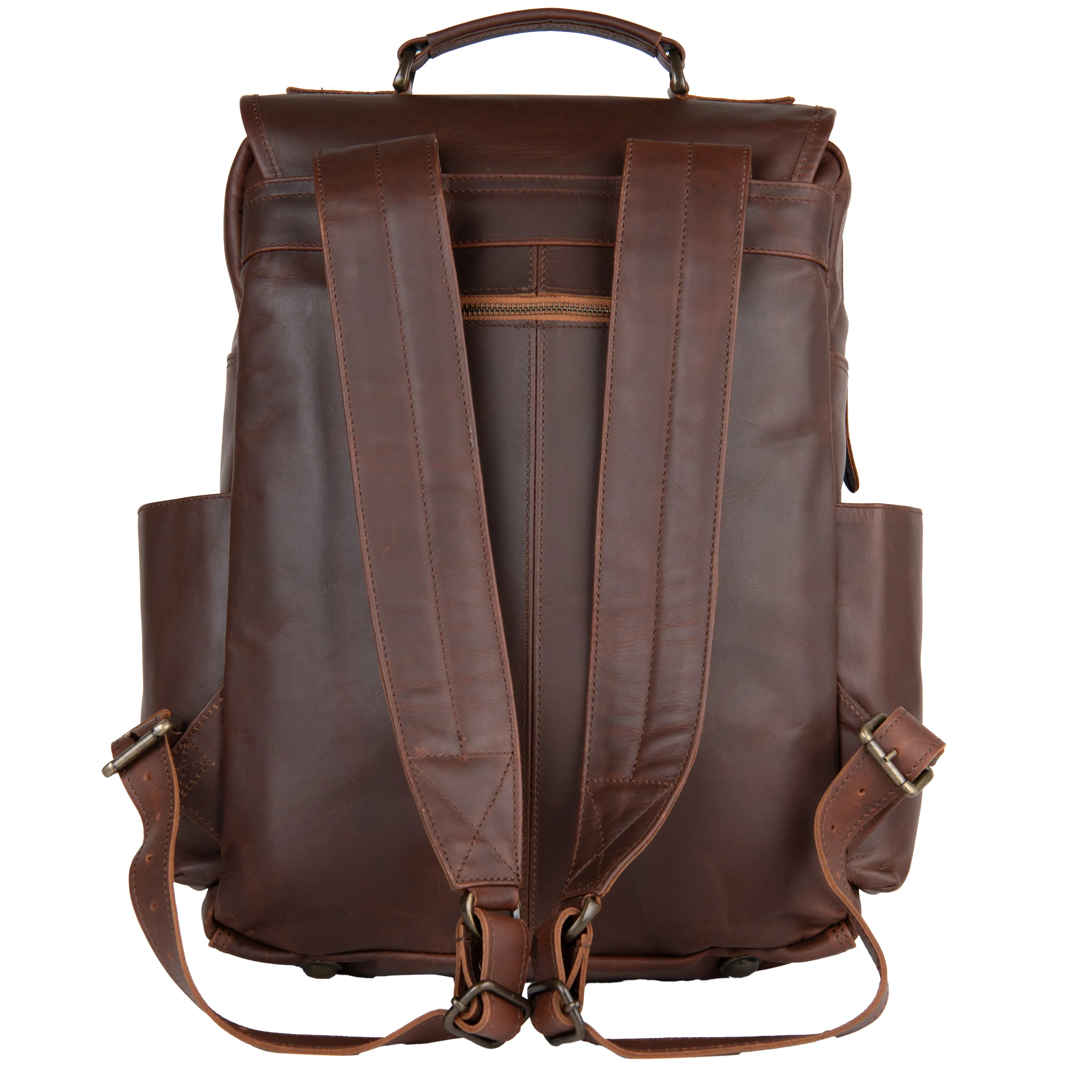 Branded Leather Backpack
