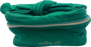 Brow Aid Green Cosmetic Bag
