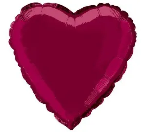 Burgundy Heart Foil Balloon