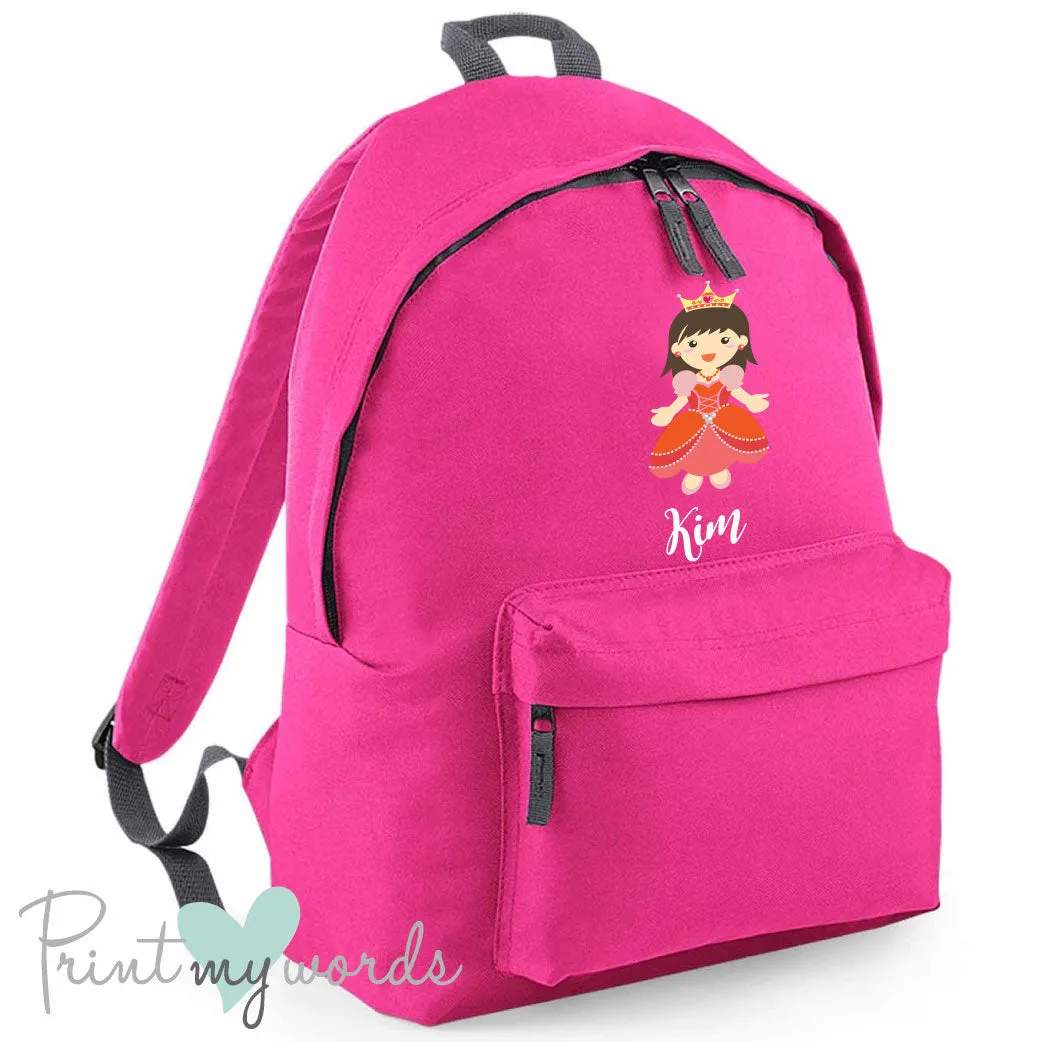 Children's Personalised Princess School Rucksack Backpack