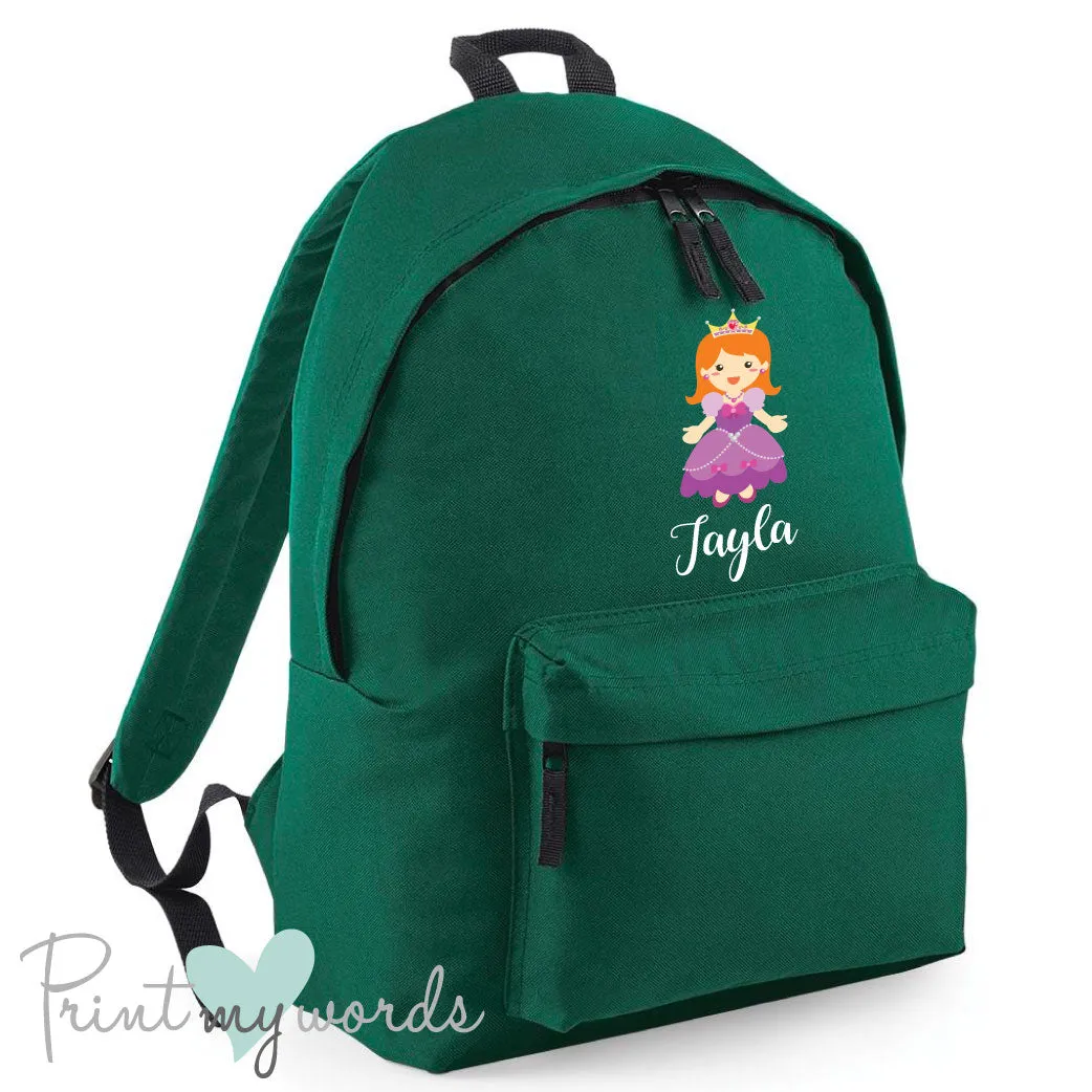 Children's Personalised Princess School Rucksack Backpack