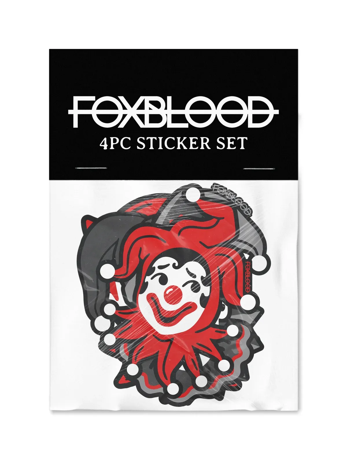 Clown Alley 4pc Sticker Set FOXBLOOD