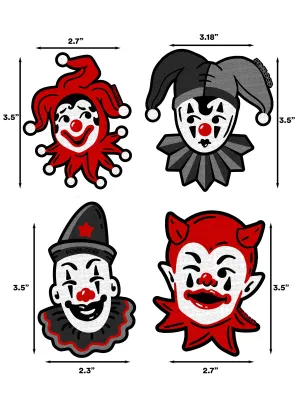 Clown Alley 4pc Sticker Set FOXBLOOD
