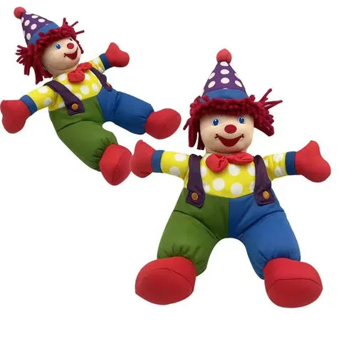 Colorful Clown Plush Backpack - 45cm Soft Toy for Kids' Fun