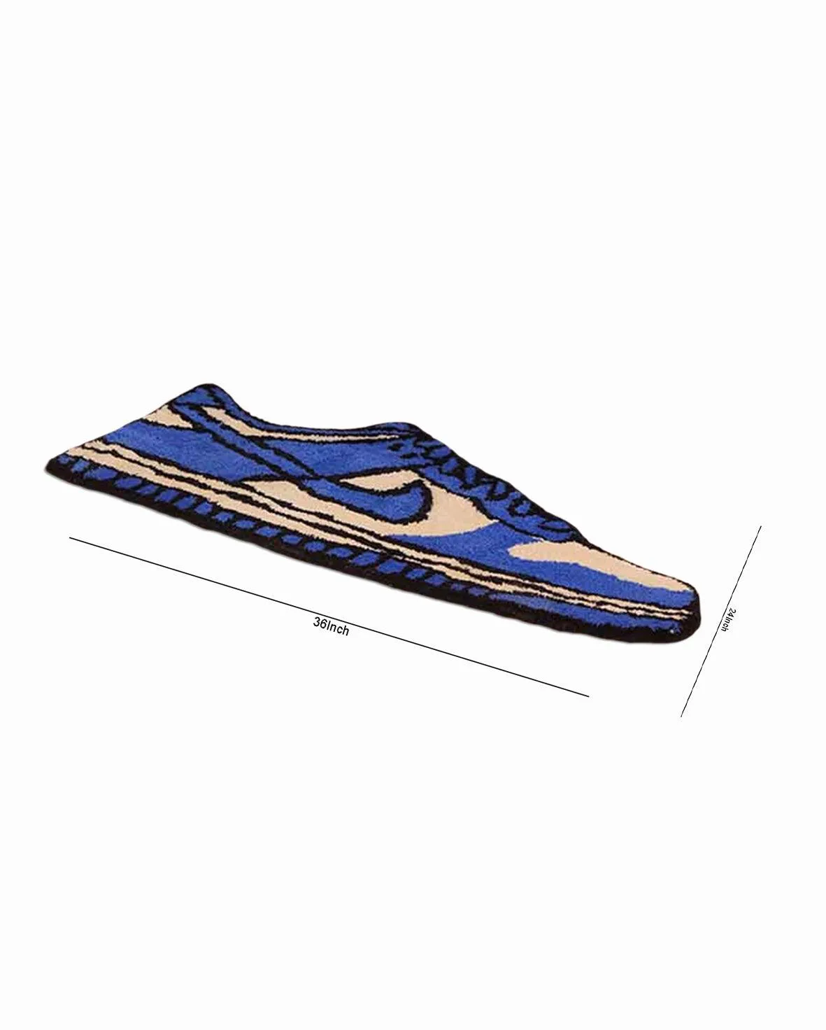 Cool Shoe Design Tufted Polyester Rug | 3x2 ft