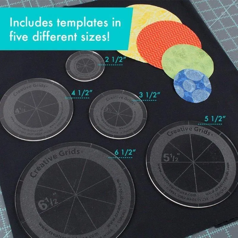 Creative Grids - Circles (5 Disc with Grips) Rulers