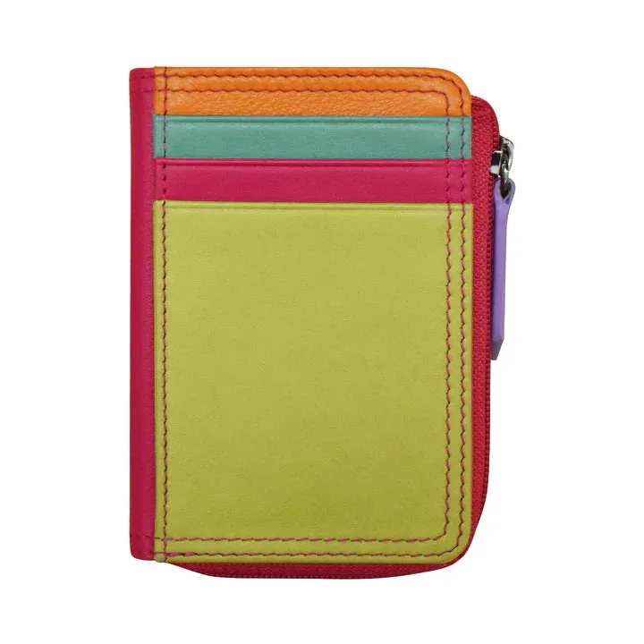 Credit Card Holder Vertical Split Palm Beach Leather RFID Blocking7411