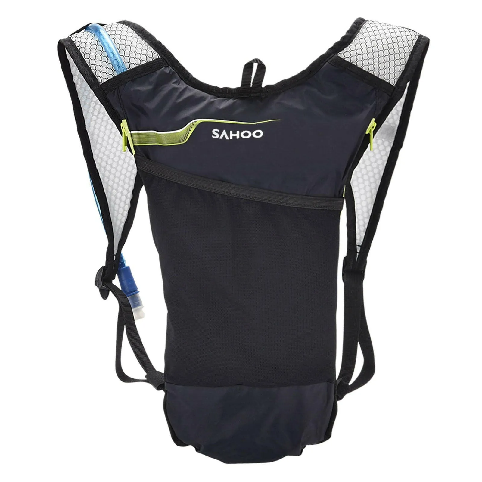 Cycling Backpack Outdoor Running Bag with Drinking Bladder Bicycle Bag Sports Vest Ultralight Riding Bags Women Men Breathable 5L Jogging Travel Daypack Bag   2L Soft Water Flask for Riding Running Hiking Camping