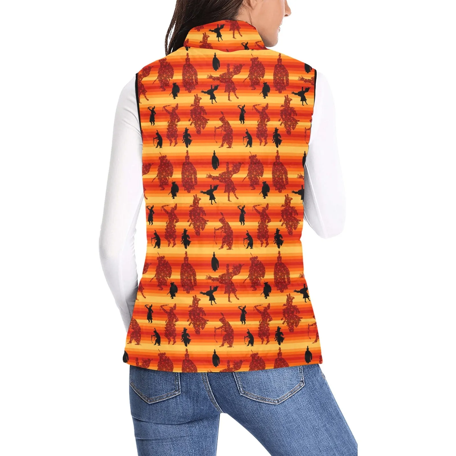 Dancers Brown Women's Padded Vest Jacket