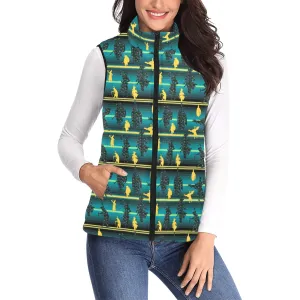 Dancers Inspire Green Women's Padded Vest Jacket