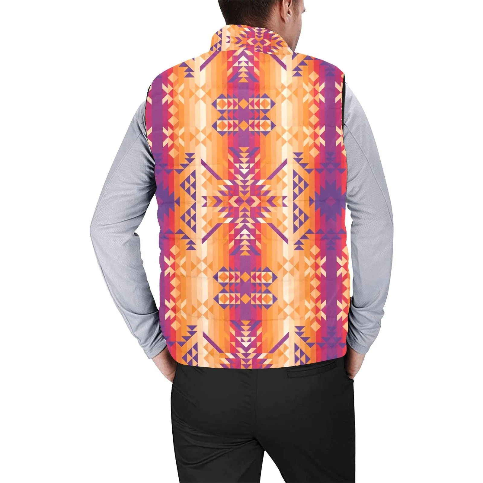 Desert Geo Men's Padded Vest Jacket