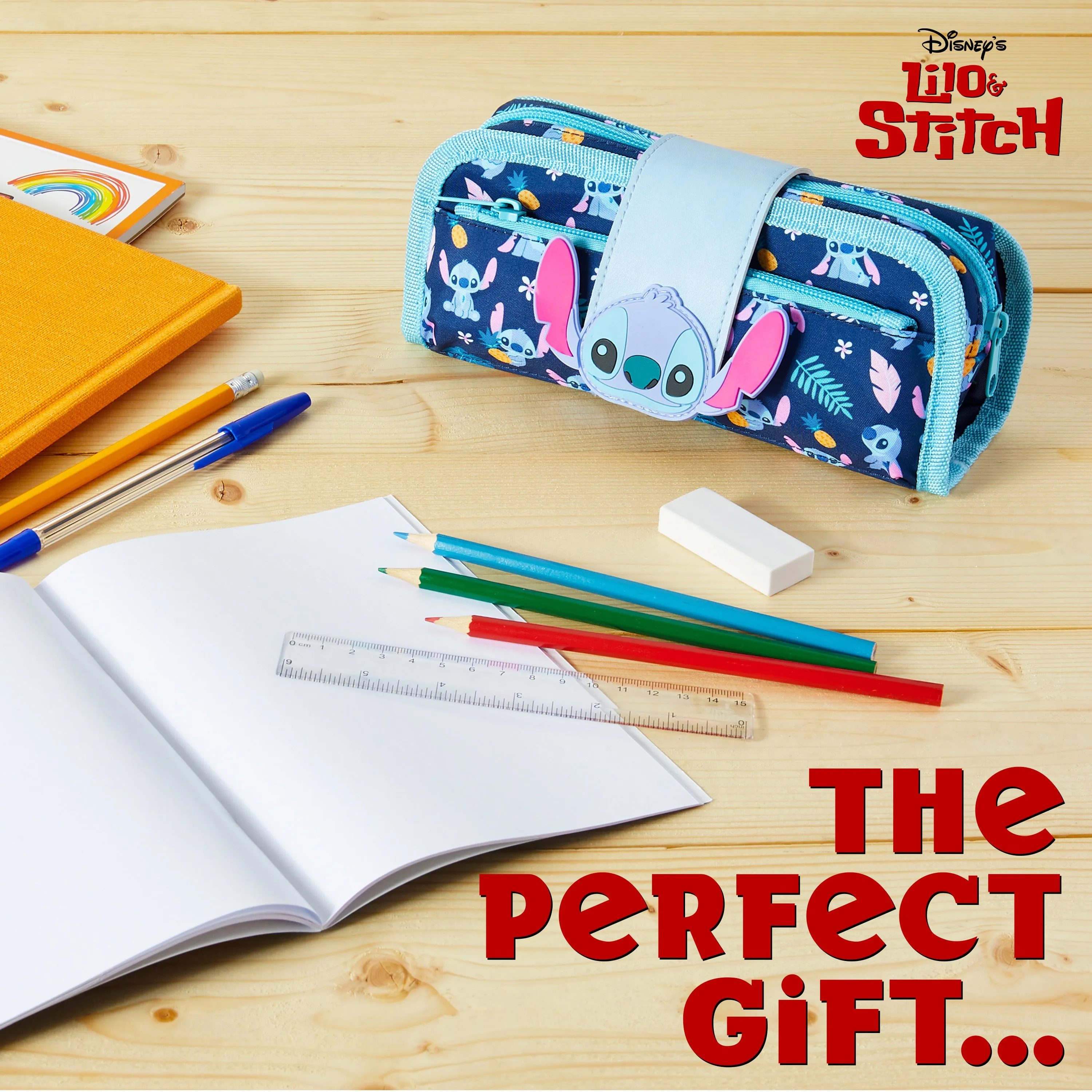 Disney Pencil Case for Girls Stitch Pencil Cases for Kids with Stationery