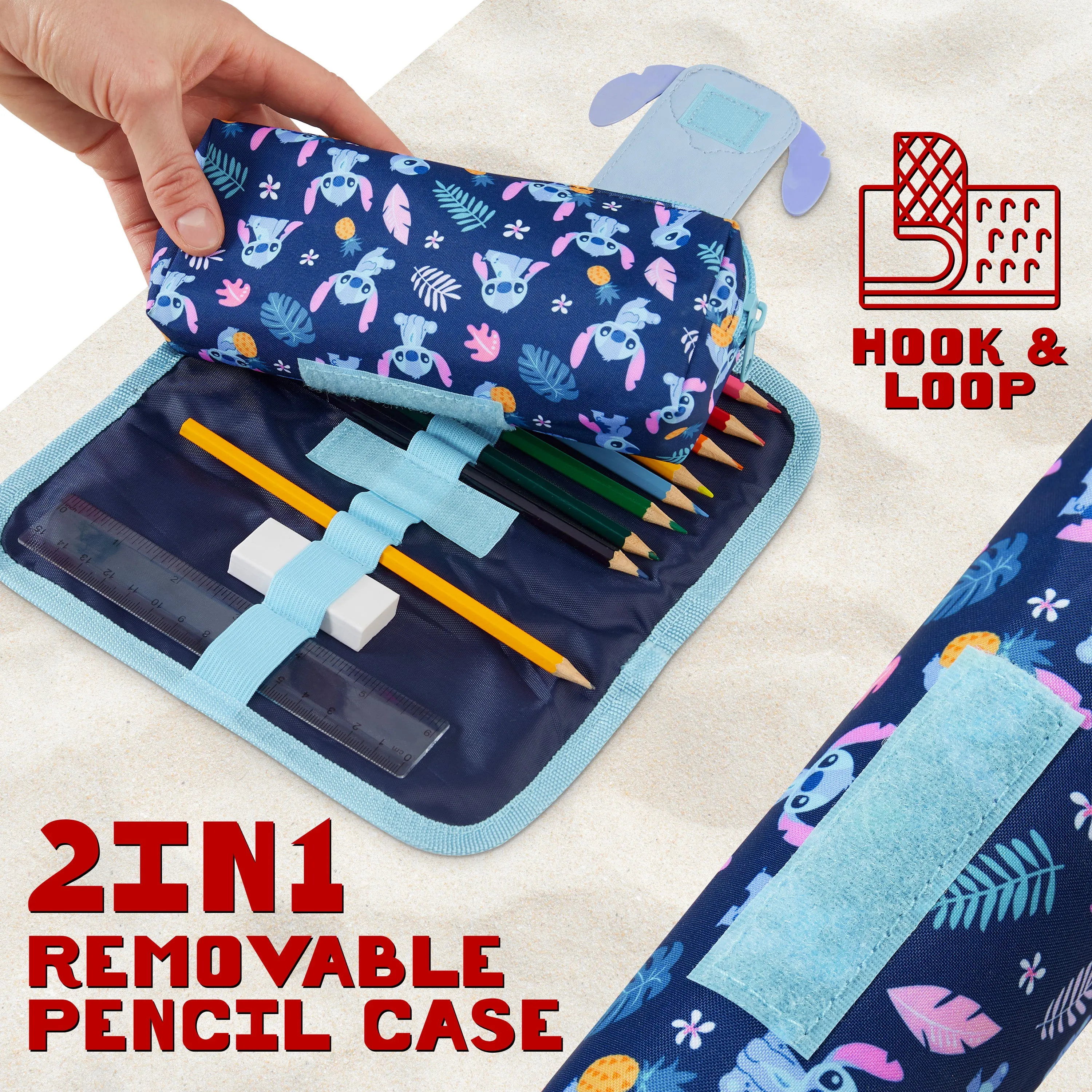 Disney Pencil Case for Girls Stitch Pencil Cases for Kids with Stationery