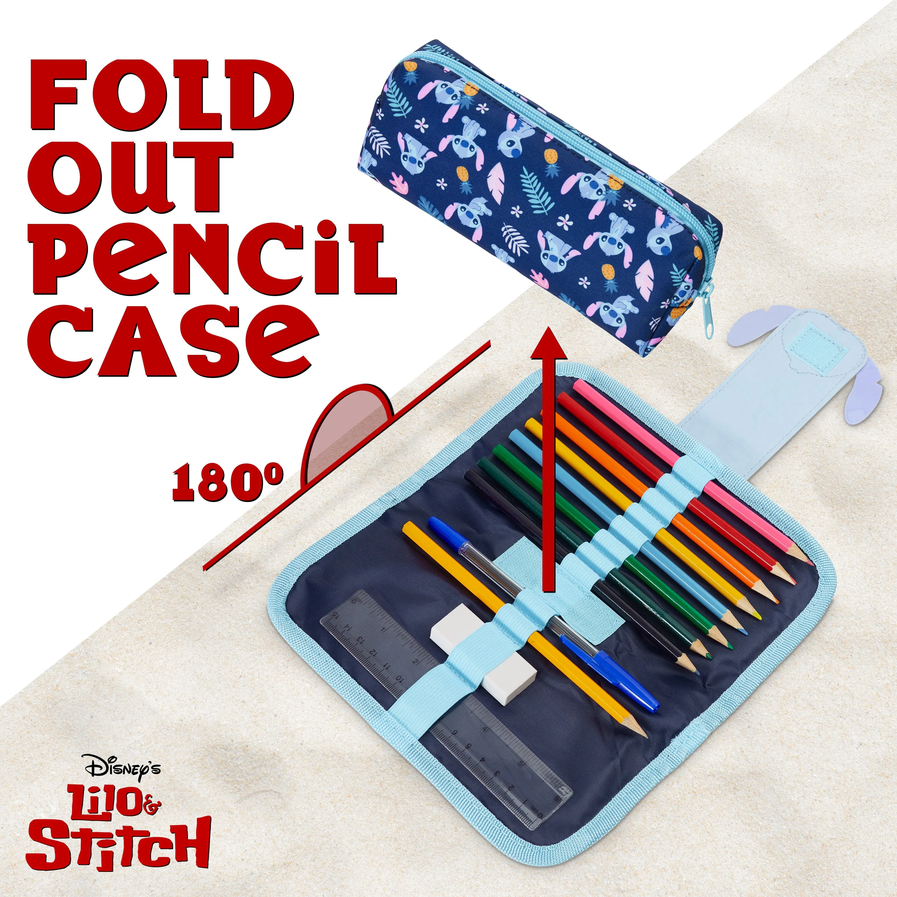 Disney Pencil Case for Girls Stitch Pencil Cases for Kids with Stationery