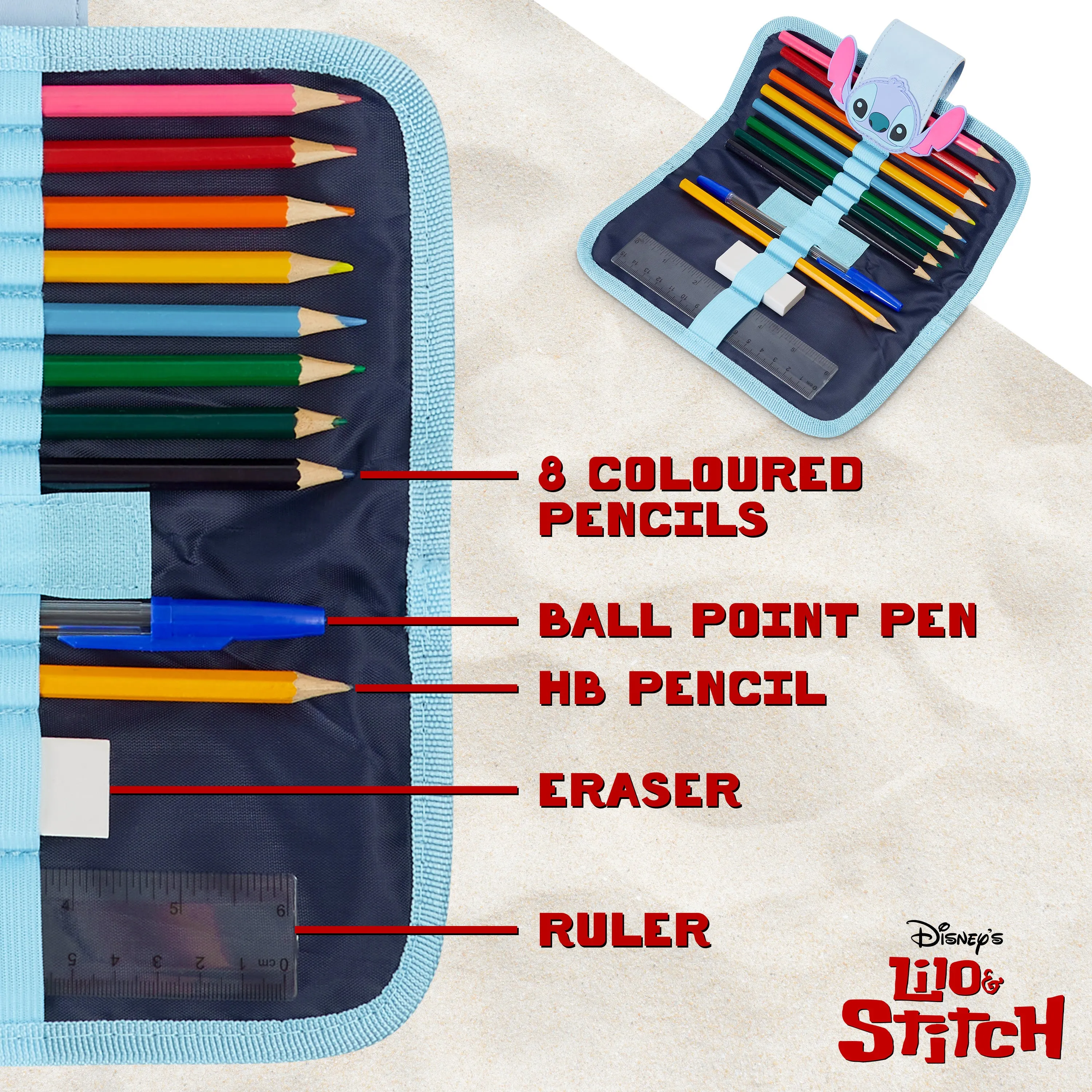 Disney Pencil Case for Girls Stitch Pencil Cases for Kids with Stationery