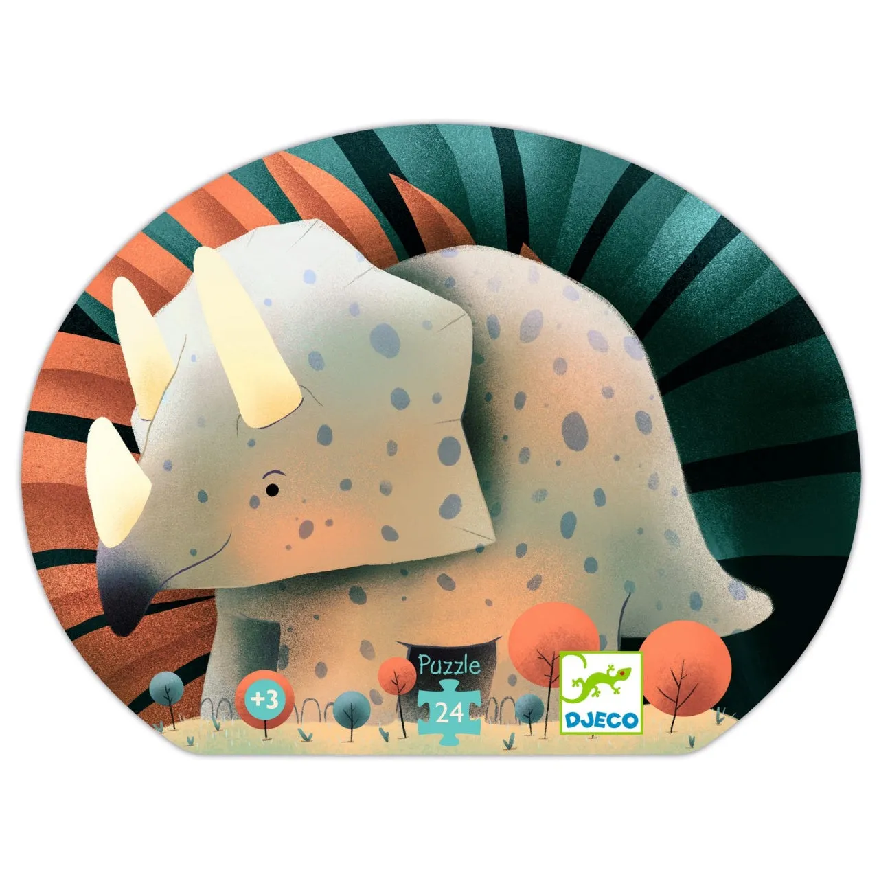 Djeco Silhouette Puzzle - Teo the Dino