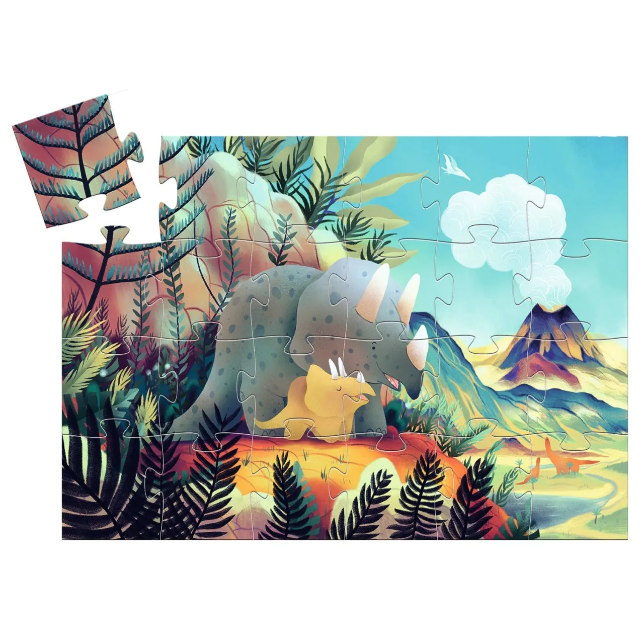 Djeco Silhouette Puzzle - Teo the Dino