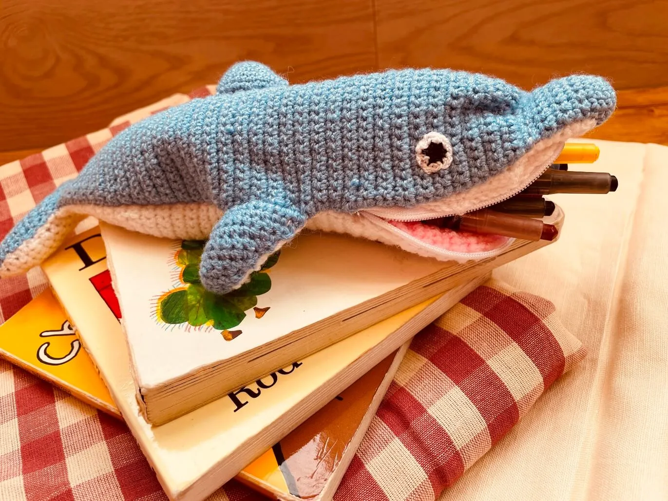Dolphin Crocheted Pencil Case