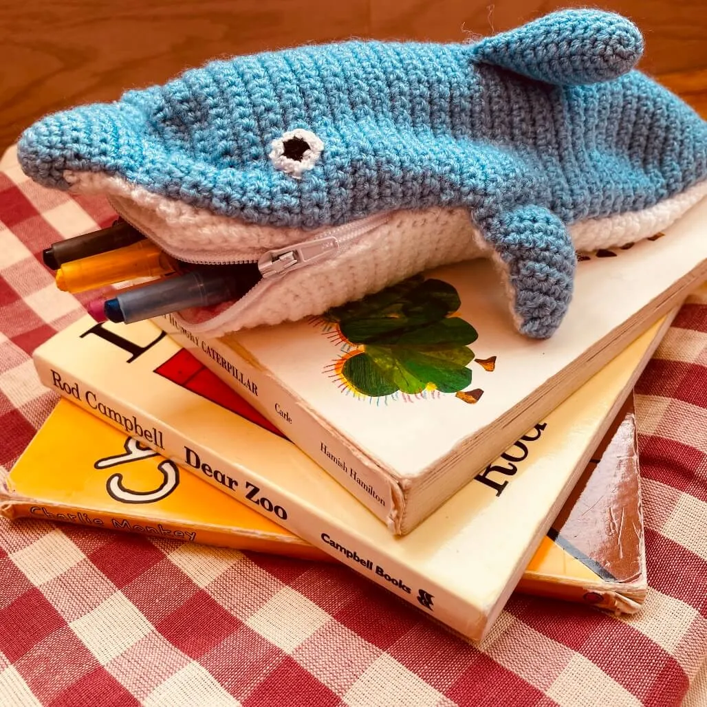Dolphin Crocheted Pencil Case