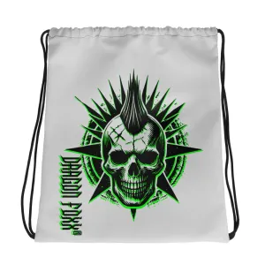 Dragon Foxx® Grunge Punk Skull Drawstring Bag