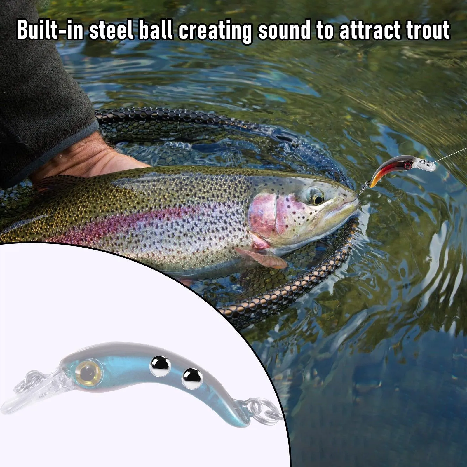 Dr.Fish 8pcs Forellen Wobbler  4cm 1.5g