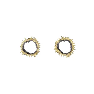 Edgy Round Spiky Earrings