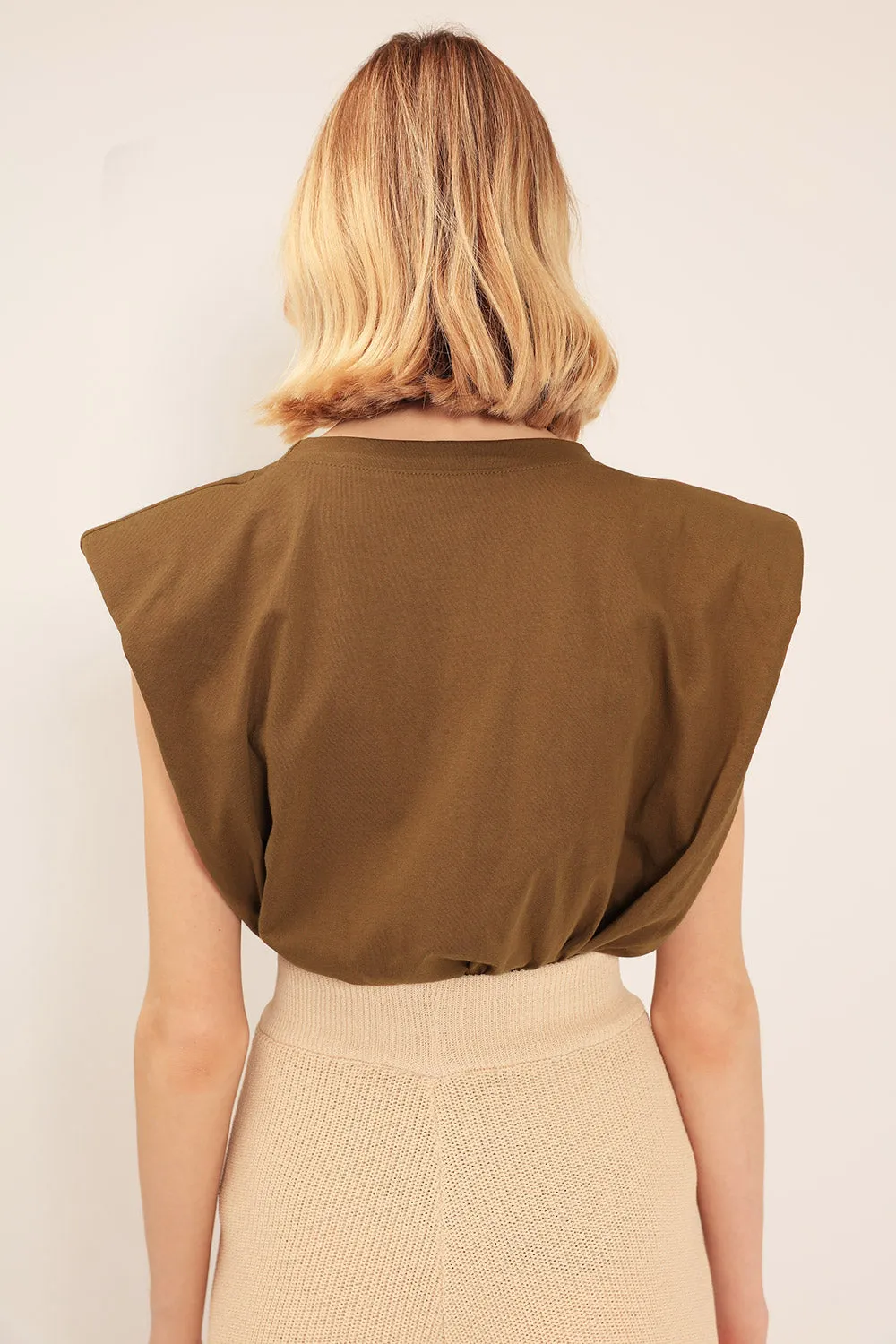 Elena Padded Shoulder T-shirt
