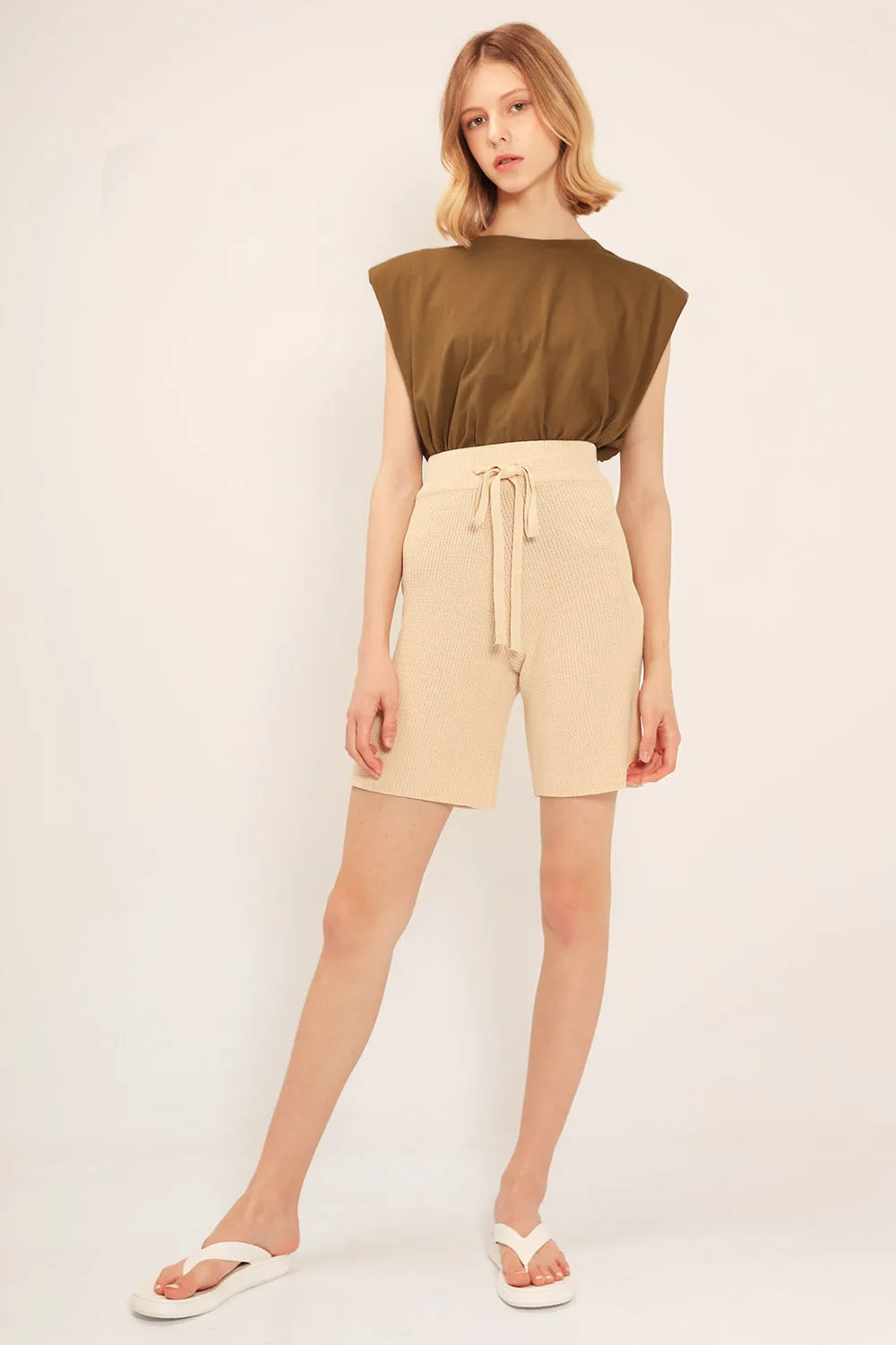 Elena Padded Shoulder T-shirt