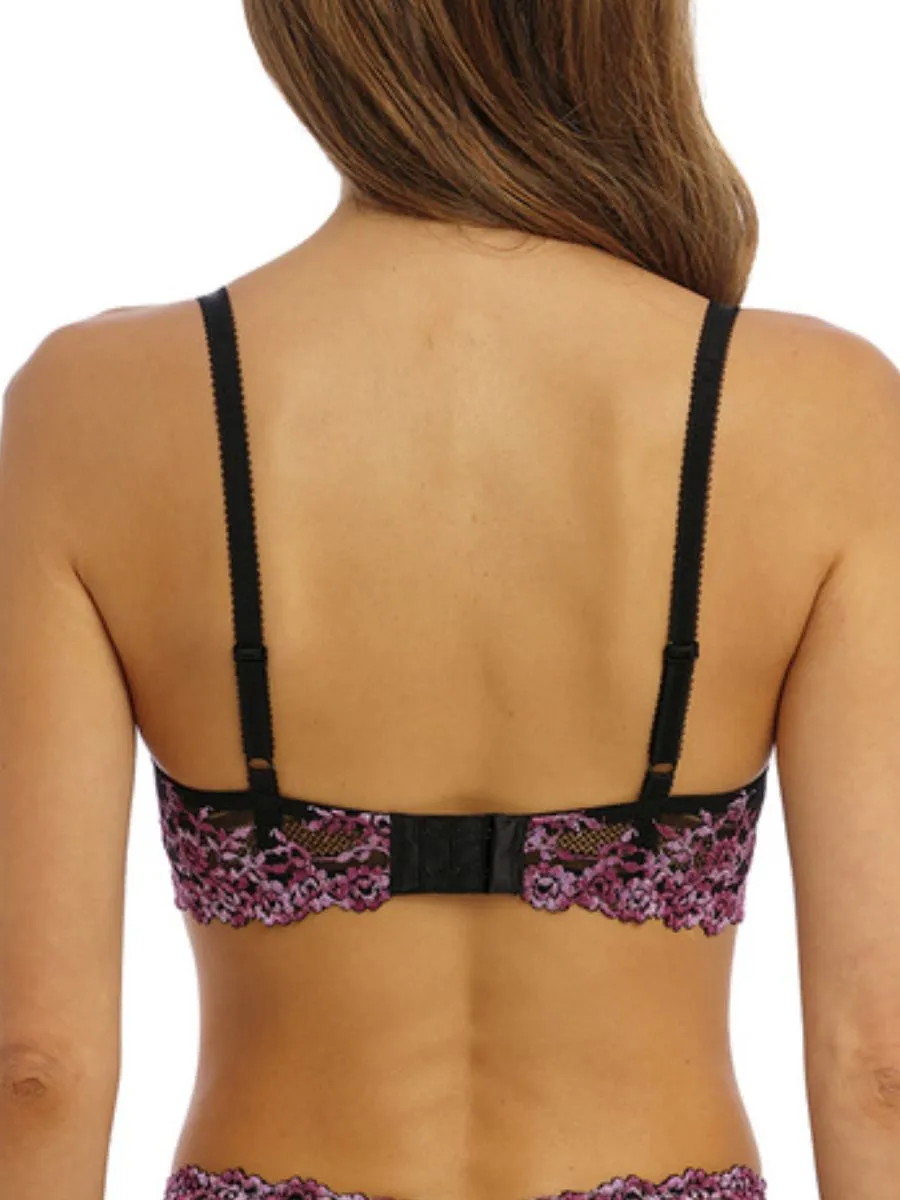 Embrace Lace Underwire Bra - Black/ Berry Multi