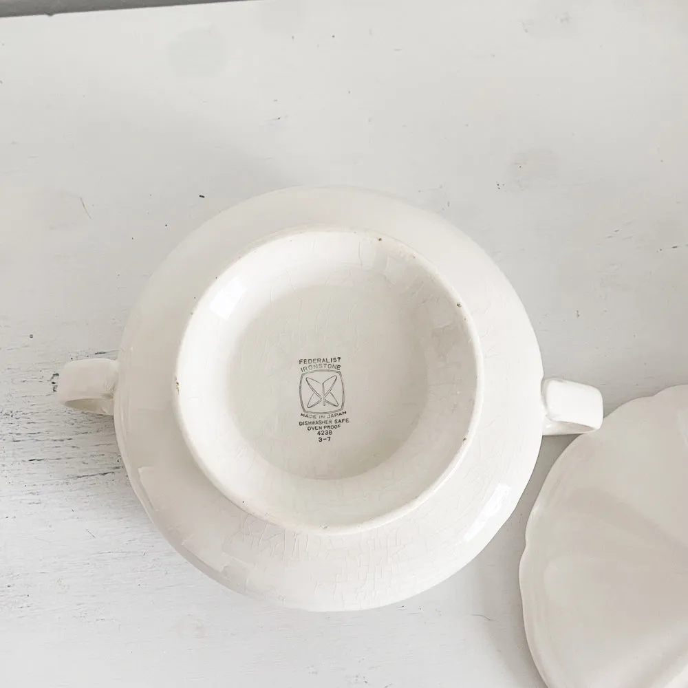 Federalist Ironstone Covered Dish Japan