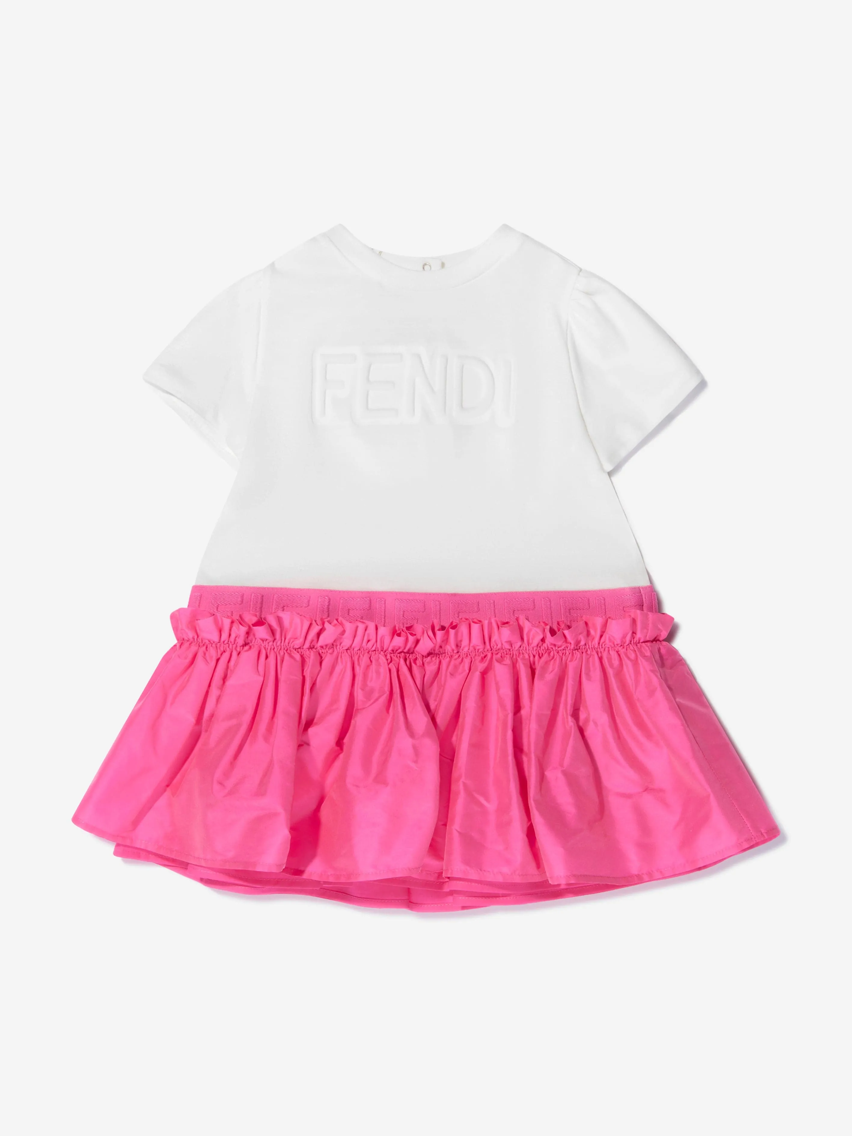 Fendi Baby Girls Cotton Logo Dress