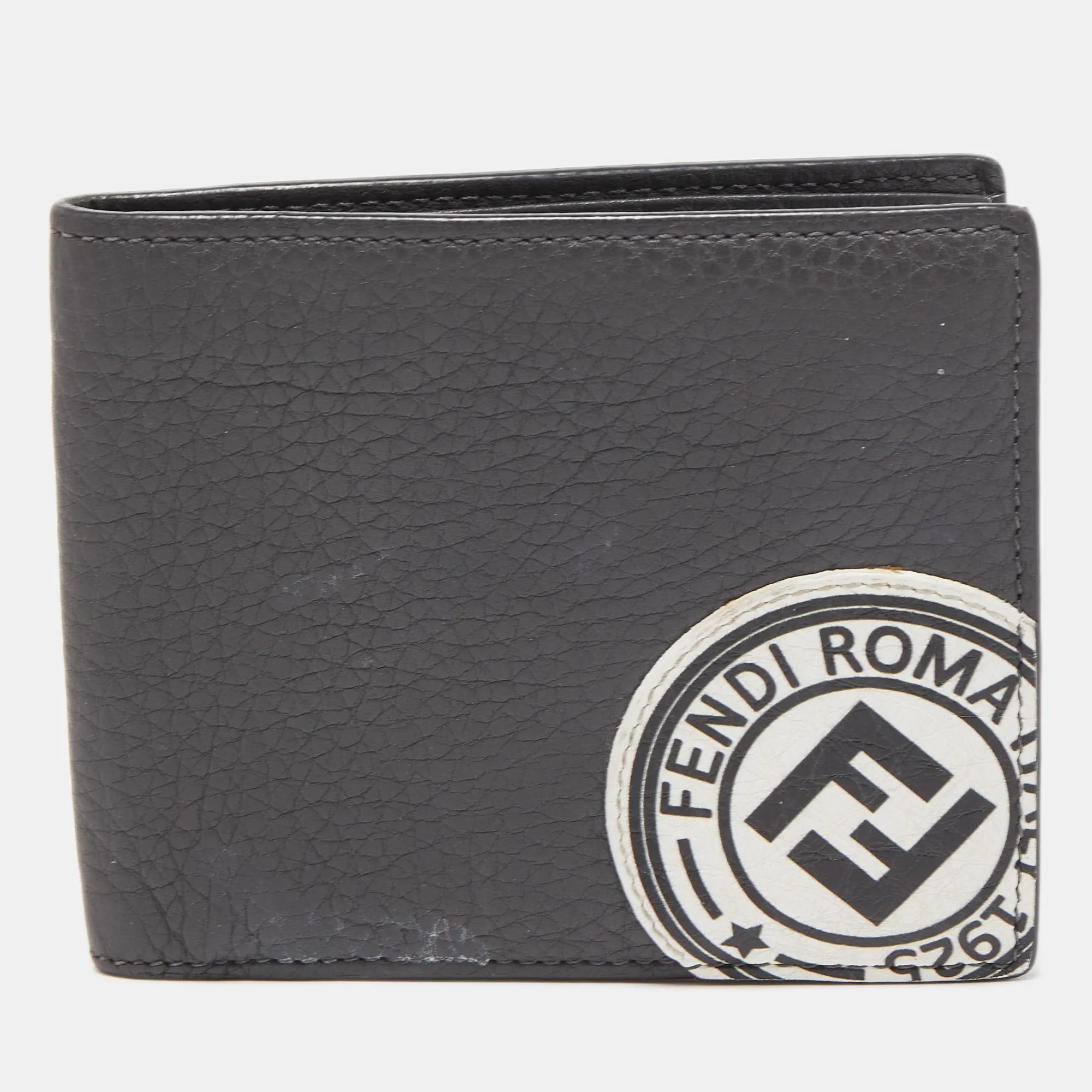 Fendi Leather Roman Bifold Wallet