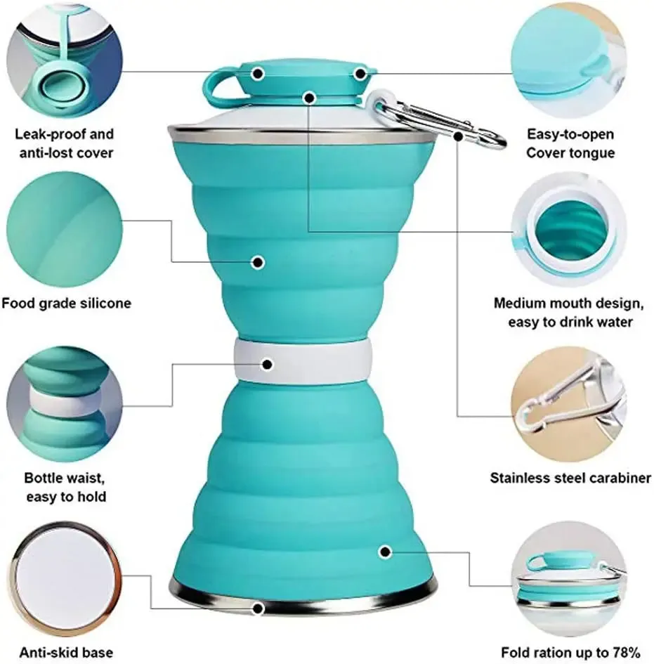 FlexiFlow 500ML Silicone Water Bottle